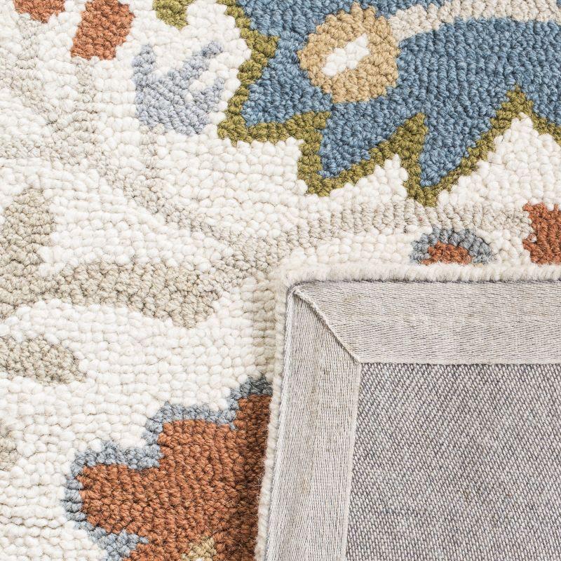 Blossom BLM975 Hand Tufted Indoor Area Rug - Ivory/Blue - 8'x10' - Safavieh