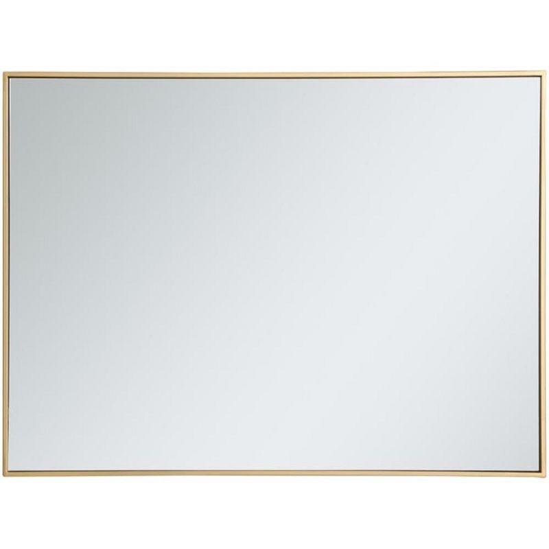 Elegant Lighting Metal frame rectangle mirror 30 inch in Brass