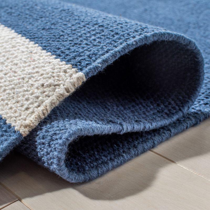 Montauk MTK311 Hand Woven Indoor Area Rug - Navy/Ivory - 6'x6' - Safavieh