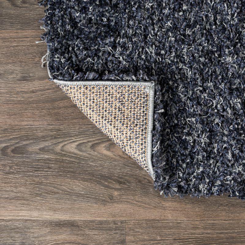 4'x6' Mercer Shag Plush Area Rug, Denim - JONATHAN Y
