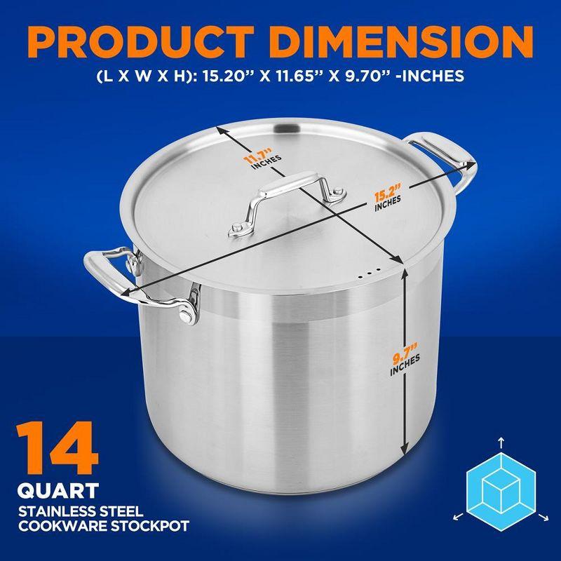 NutriChef Stainless Steel Stock Pot