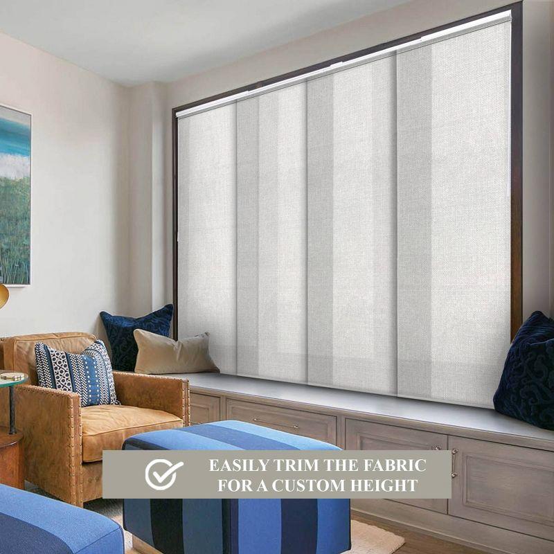 86"x96" Chicology Light Filtering Panel Track Curtain Blind Ballroom White