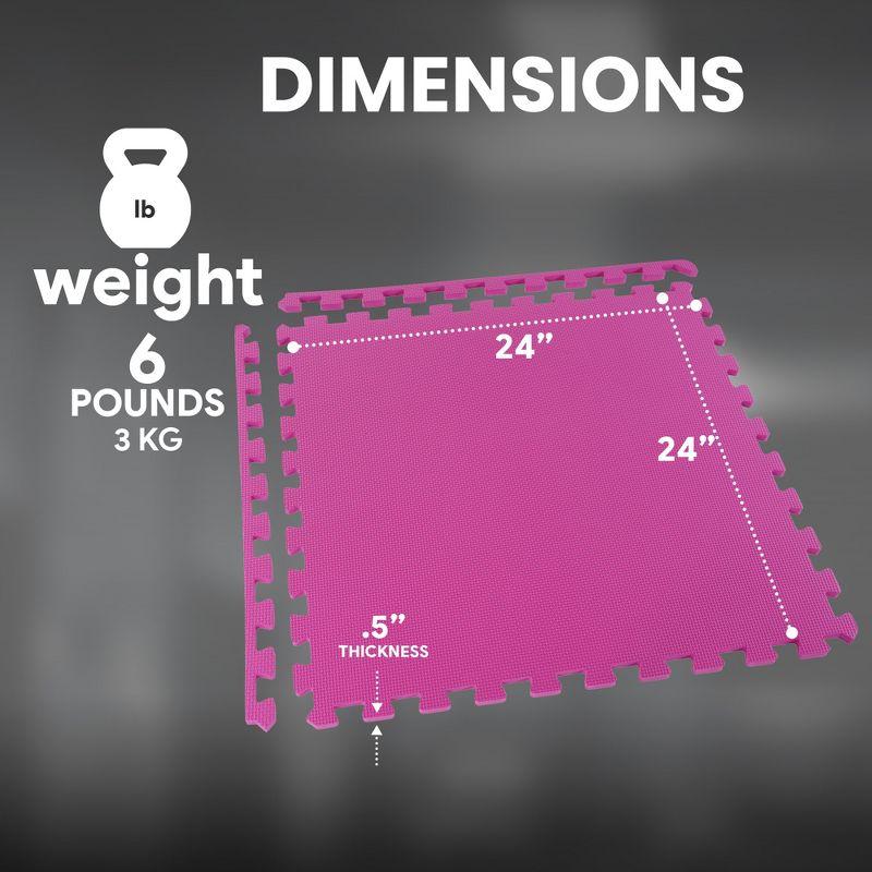 BalanceFrom Fitness Balancefrom Fitness 48 Sq Ft Interlocking EVA Foam Exercise Mat Tiles