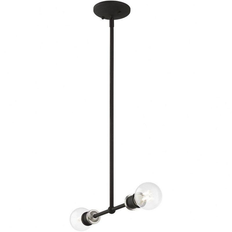 Livex Lighting Lansdale 2 - Light Chandelier in  Black/Brushed Nickel