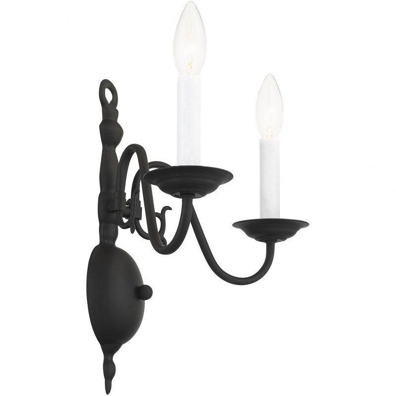 Livex Lighting Williamsburgh 2 - Light Wall Light in  Black