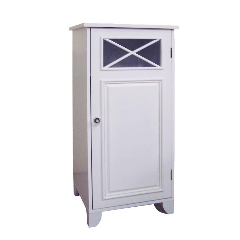 Dawson White Adjustable Shelf Elegant Floor Cabinet