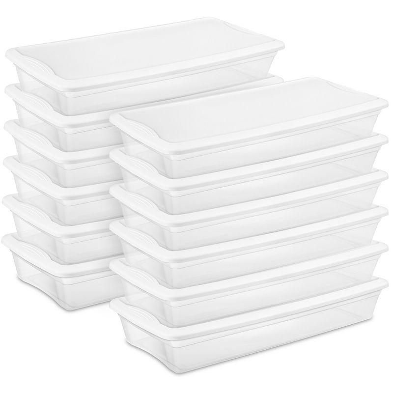Sterilite Clear Plastic Stacking Storage Container Box w/ Lid
