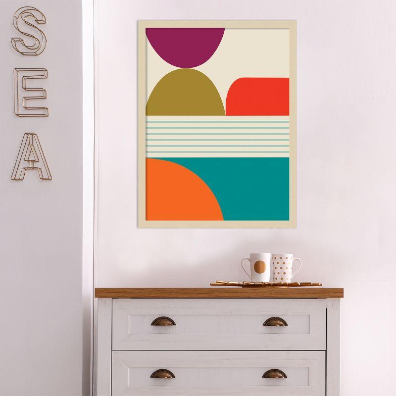 Mid Century Modern Pattern 1 by Rachel Lee Wood Framed Wall Art Print 19 in. x 25 in. - Amanti Art