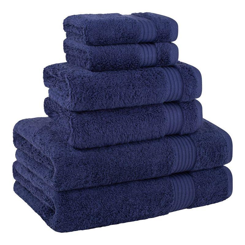 American Soft Linen Turkish Premium Quality 100% Cotton 6 Piece Towel Set, Soft Absorbent Quick Dry Bath Towels for Bathroom