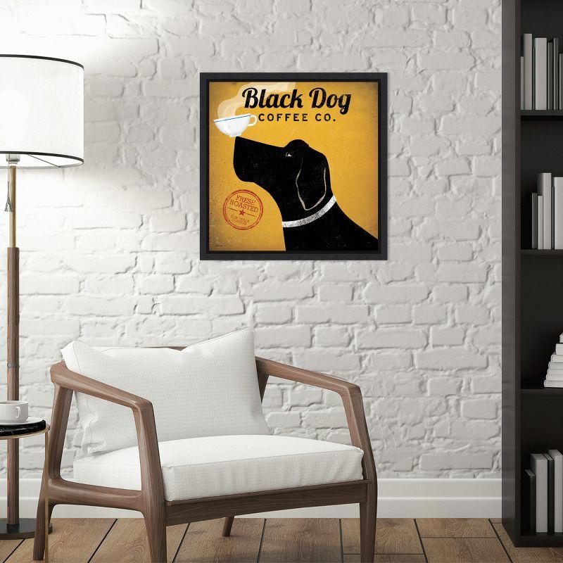 Amanti Art Black Dog Coffee Co by Ryan Fowler Framed Canvas Wall Art