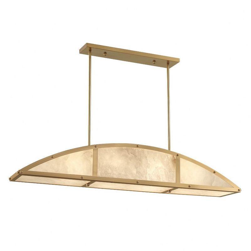 Legacy 4-Light Linear Chandelier in Warm Brass by Breegan Jane