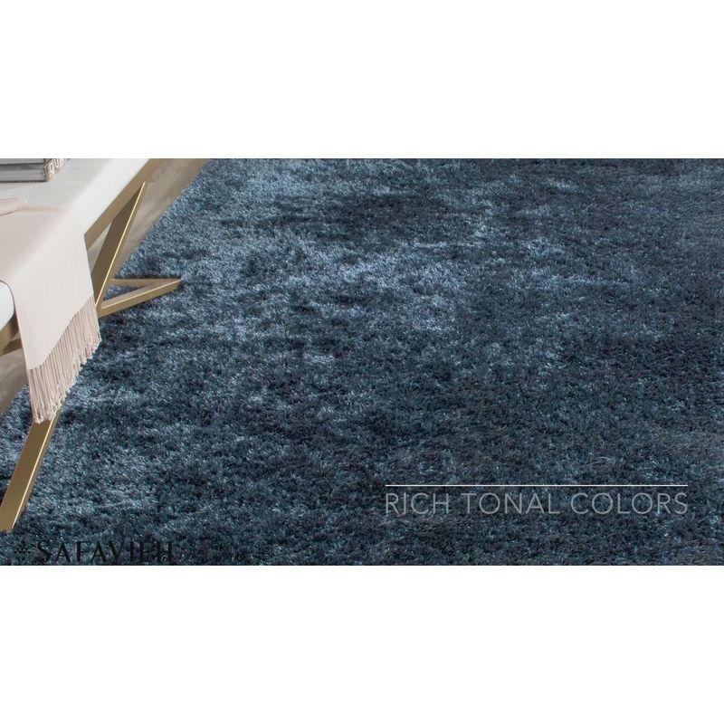 Toronto Shag SGT711 Hand Tufted Runner Rug - Navy - 2'3"x8' - Safavieh.