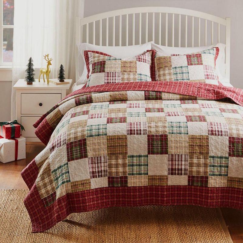 Oxford Plaid Reversible Quilt Set