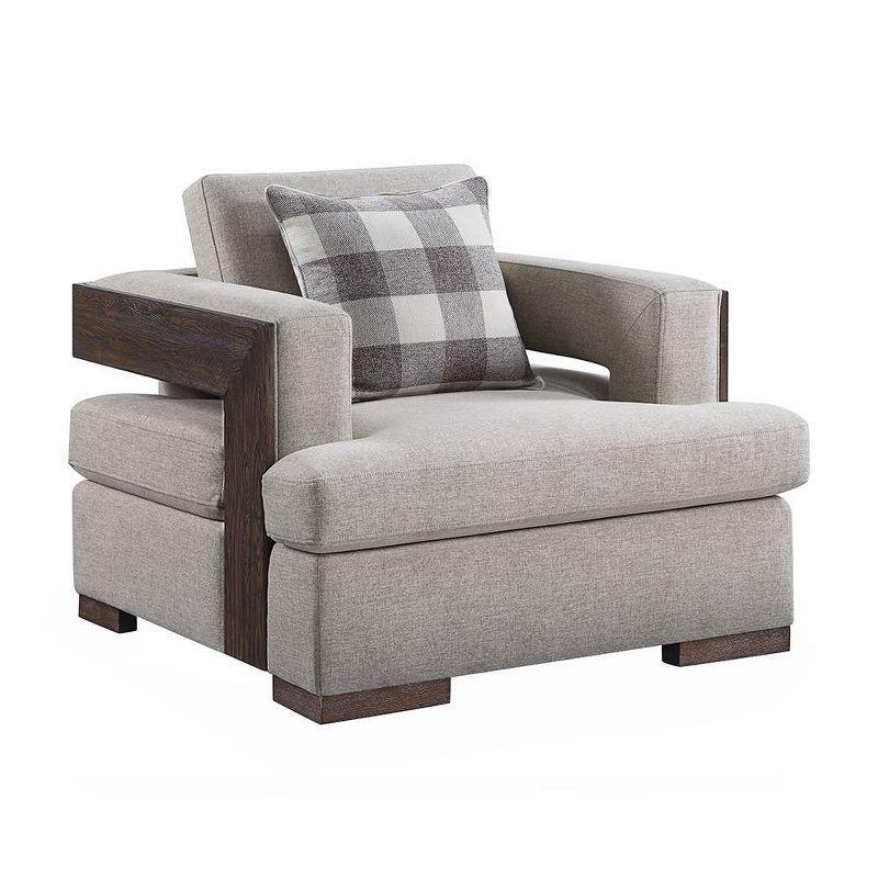 Acme Furniture Niamey Accent Chair Fabric & Walnut