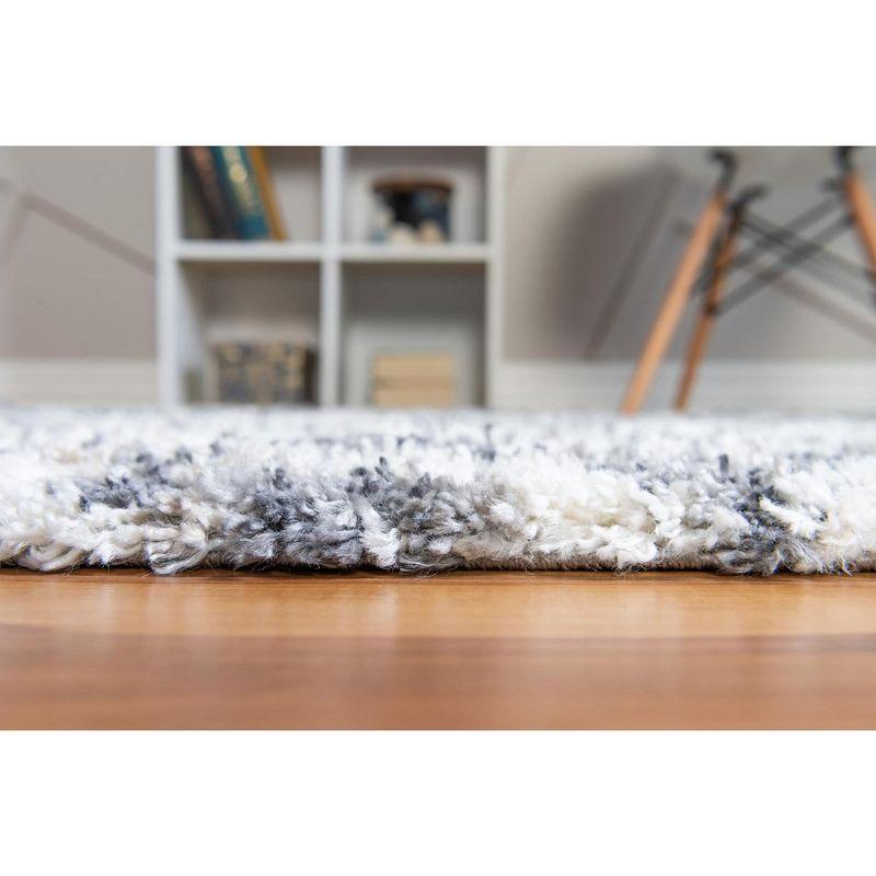 Unique Loom 9' 0 x 12' 2 Gray Hygge Shag Diamond Area Rug