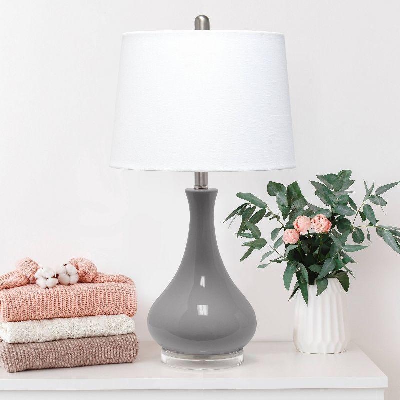 Droplet Table Lamp with Fabric Shade - Lalia Home