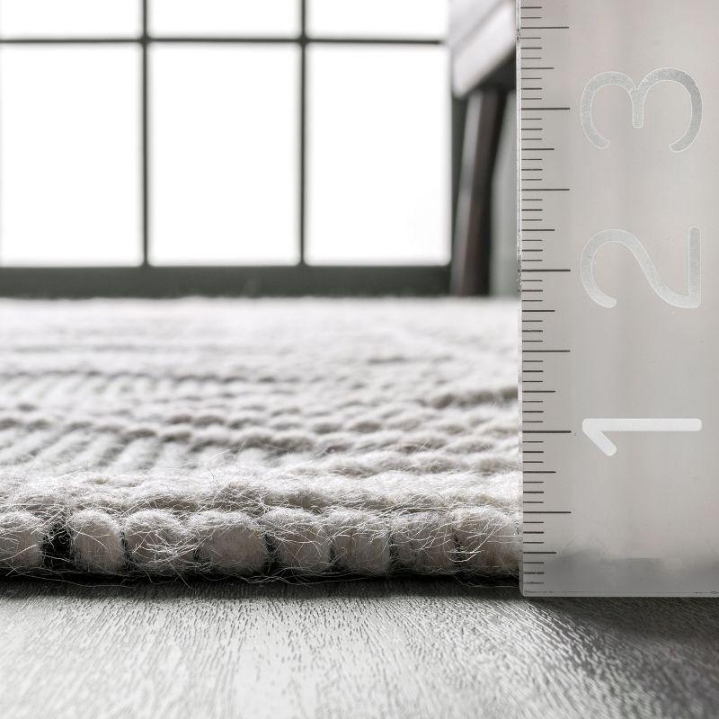 Nuloom Contemporary Trellis Natti Indoor Area Rug, Round 8', Gray