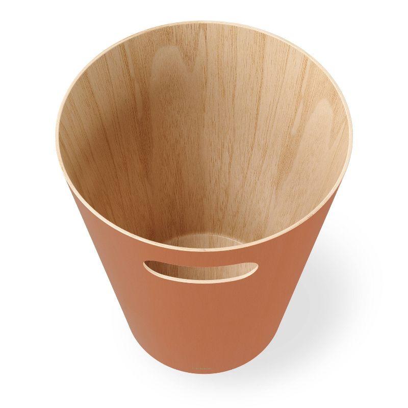 Umbra Woodrow Solid Wood Open Waste Basket - 2 Gallons