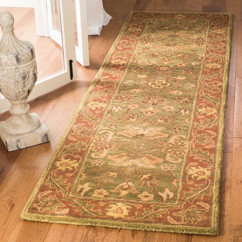 Golden Jaipur GJ250 Hand Tufted Runner Rug - Green/Rust - 2'3"x16' - Safavieh.