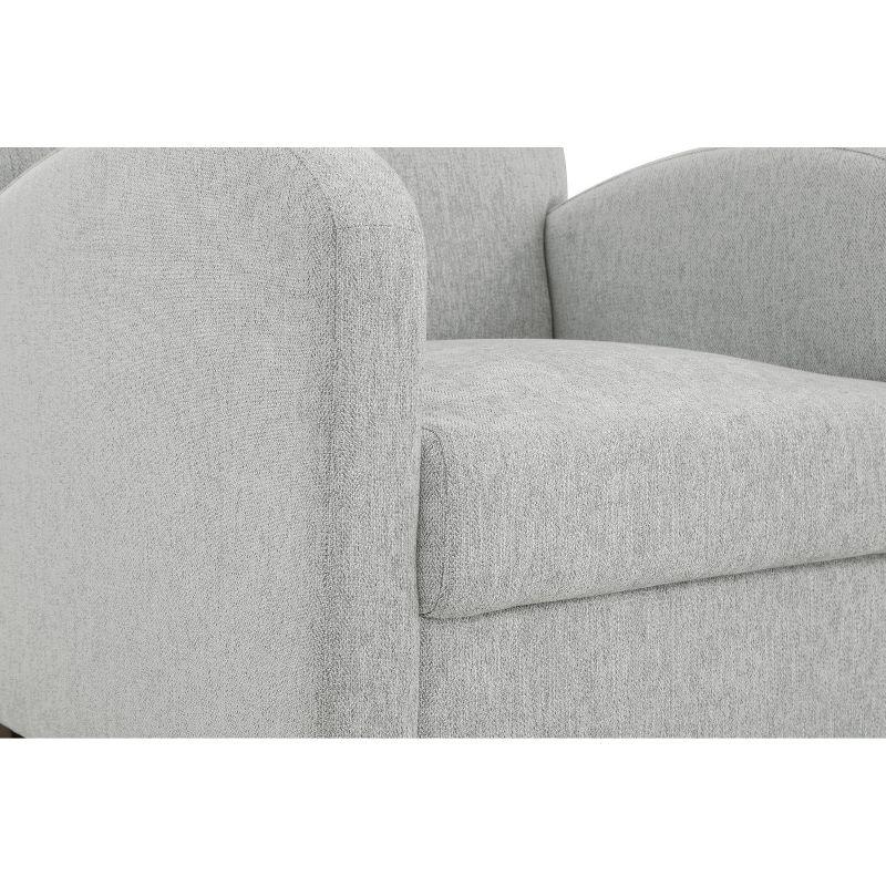 Aiden Chair and Ottoman Herringbone Smoke - OSP Home Furnishings: Upholstered Polyester Seating Set, No Tools Assembly