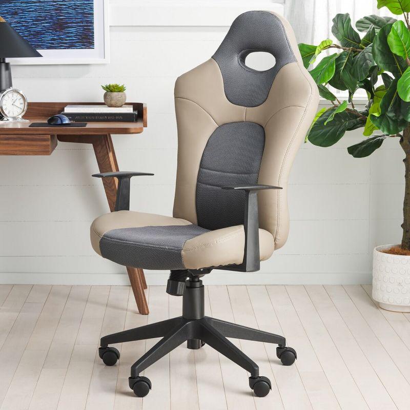 Belinda Desk Chair - Black/Grey - Safavieh