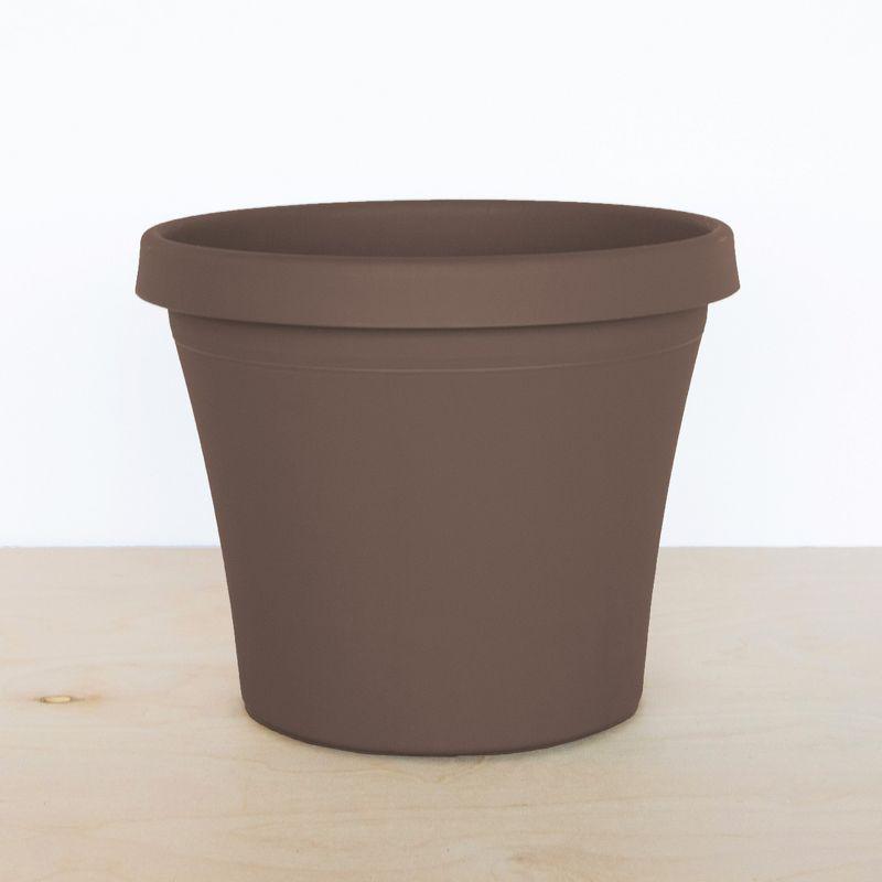 Bloem Terra 13"W x 10.75"H Gardening Pot Planter, Chocolate Brown (Saucer Sold Separately)