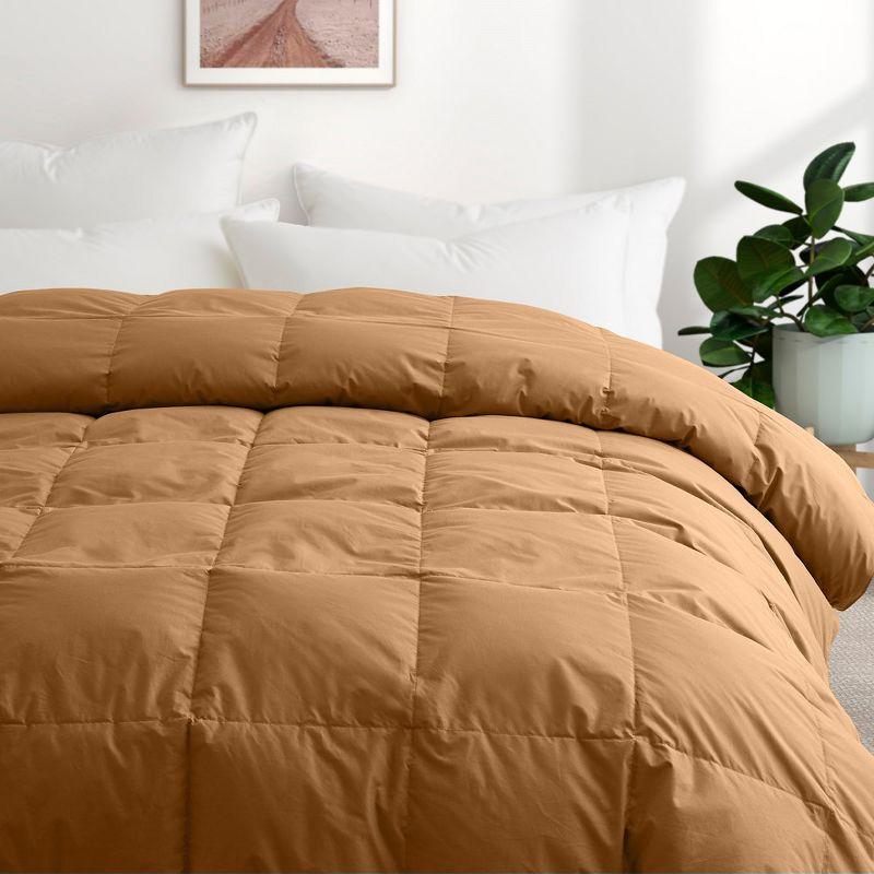 Puredown All Season 100% Organic Cotton Down Duvet Insert Medium Warmth Comforter