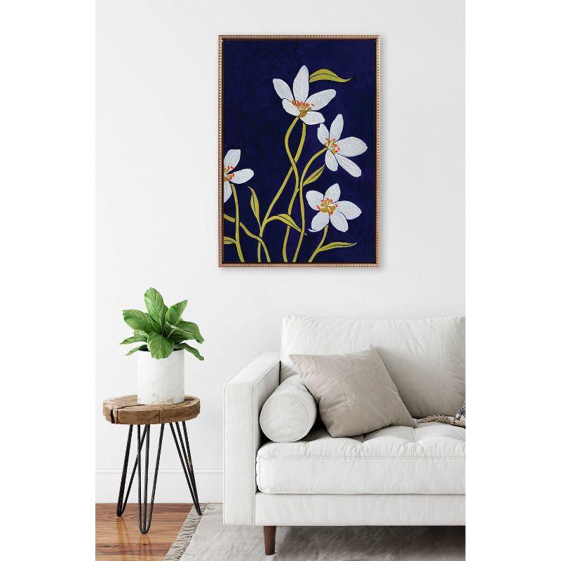 Kate & Laurel All Things Decor 23"x33" Sylvie Spring Beauties Framed Canvas by Emma Daisy Gold