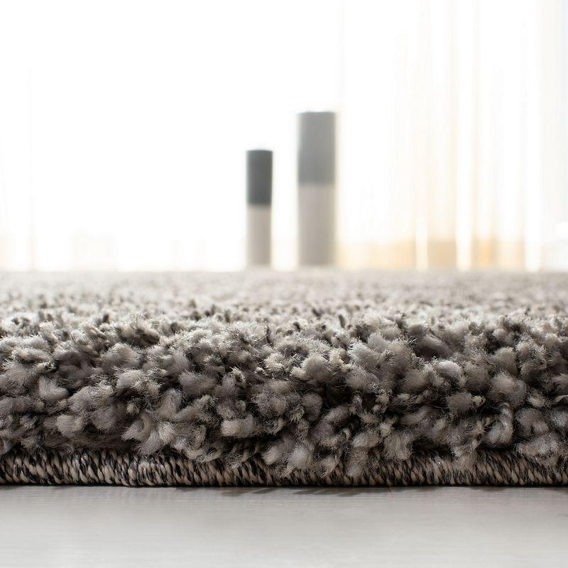 Santa Monica Shag SGN725 Power Loomed Indoor Runner Rug - Silver - 2'3"x11' - Safavieh