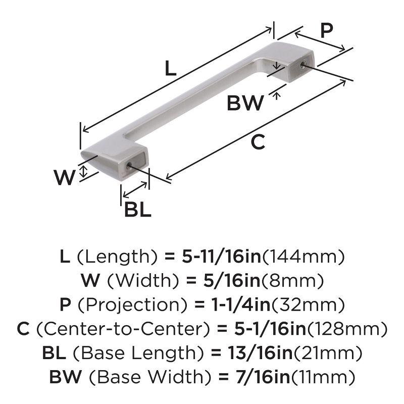 Satin Nickel Brushed Bar Cabinet Drawer Pull 5-1/16"