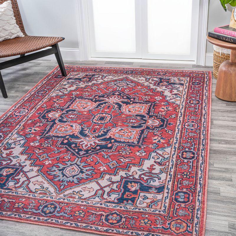 Cirali Ornate Large Medallion Washable Area Rug - JONATHAN Y