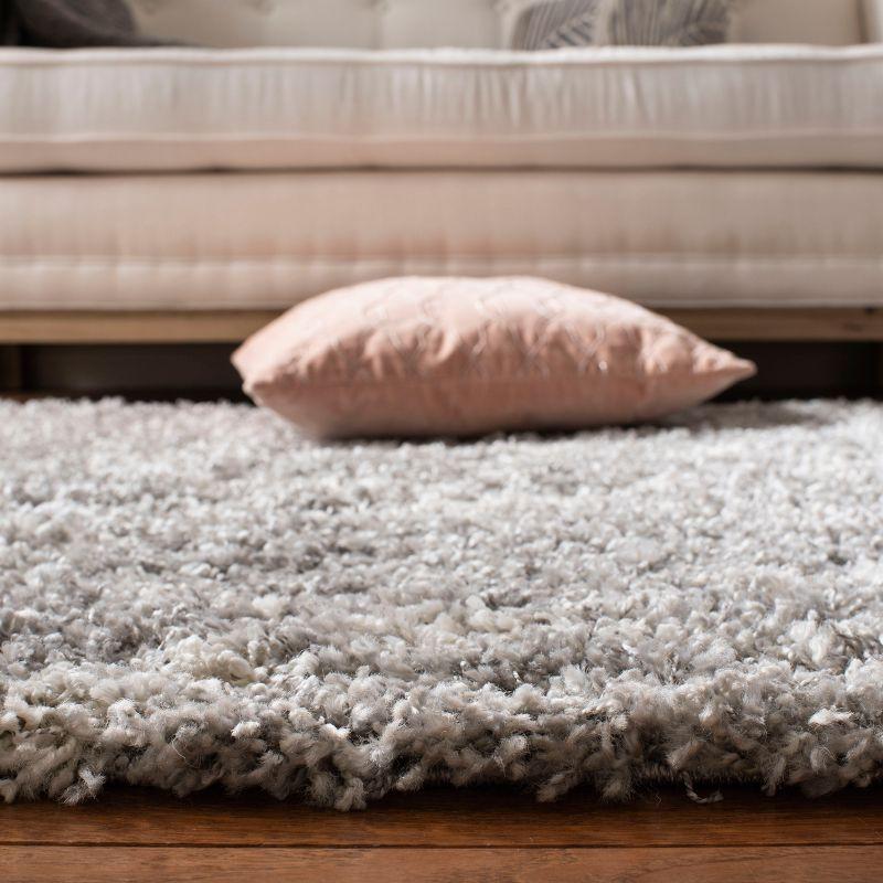 Pro Lux Shag PLX434 Power Loomed Indoor Area Rug - 5'x8' - Grey/Cream - Safavieh