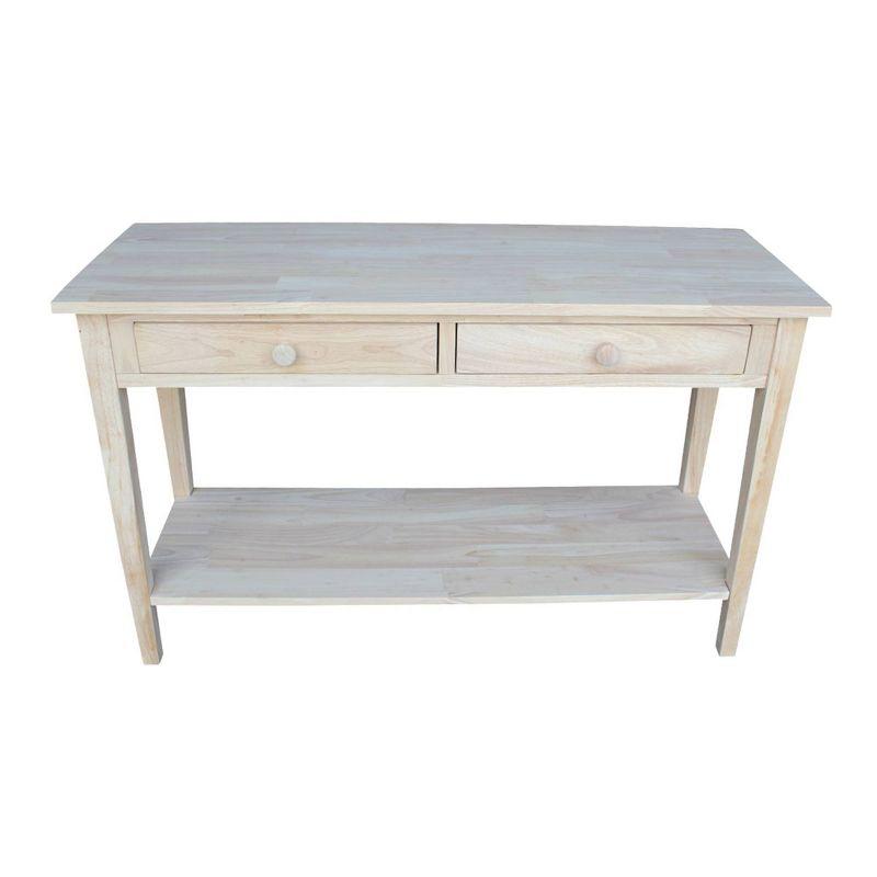 Spencer Console Server Table Unfinished Light Brown - International Concepts