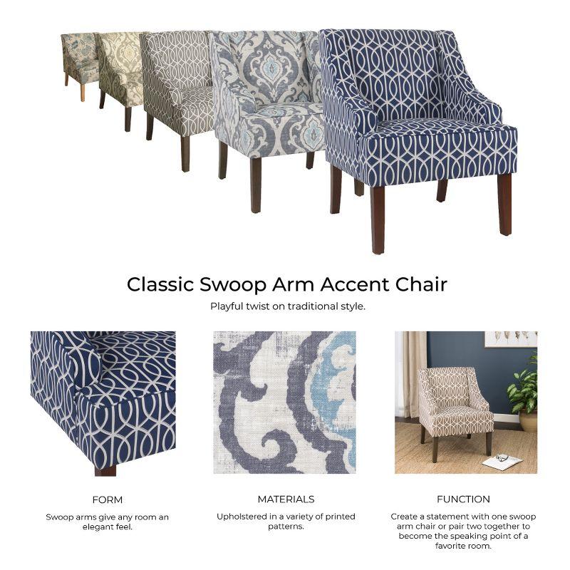 Classic Swoop Accent Armchair - HomePop