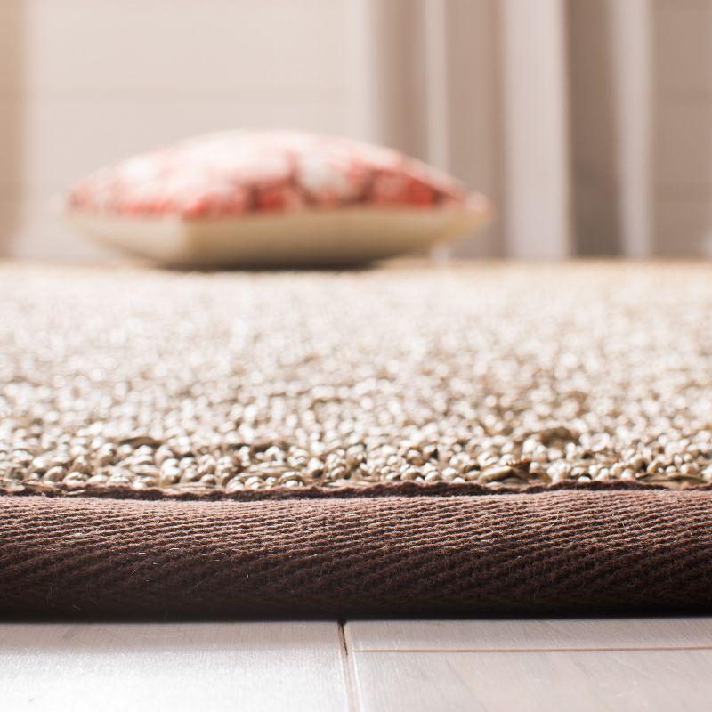 Natural Fiber NF114 Power Loomed Runner Rug - Natural/Dark Brown - 2'6"x10' - Safavieh.
