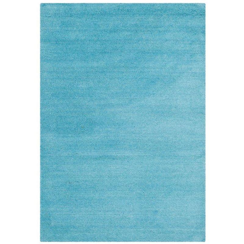 Moreau Handmade Tufted Wool Turquoise Area Rug