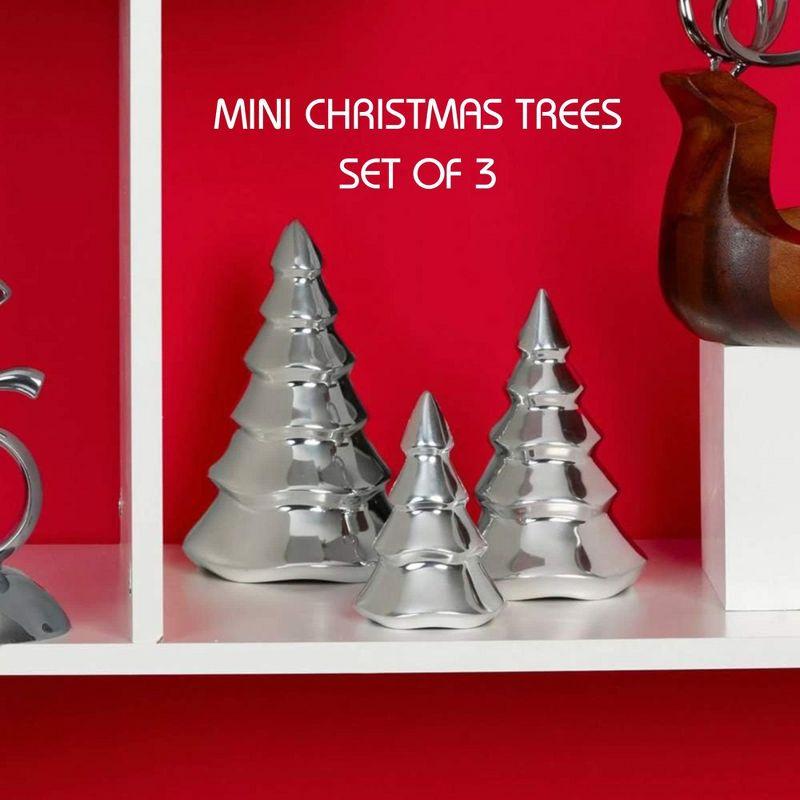 Nambe Mini Christmas Tree Set of 3