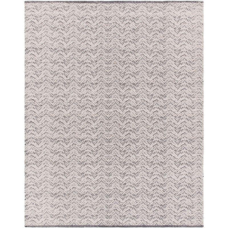 Nomadic Essence Hand-Woven Wool Area Rug, 8' x 10', Gray