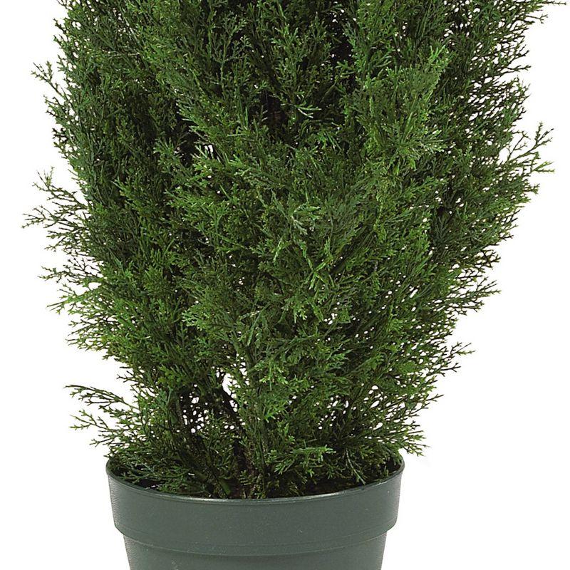 Nearly Natural 4' Cedar Tree Silk Tree (In-door/Out-door): Weather-Resistant, No Assembly, Includes Pot