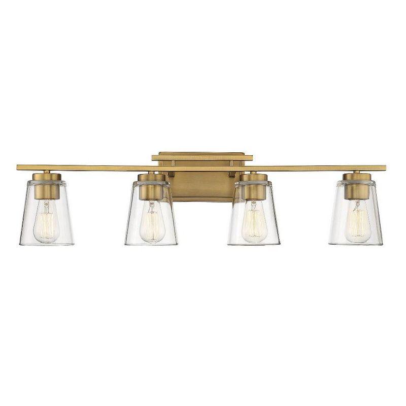 Savoy House Calhoun 4 - Light Vanity in  Warm Brass