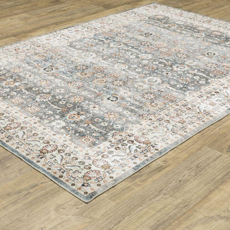 Oriental Weavers Sumter SUM07 Grey/ Ivory Indoor Area Rug - 3'6" x 5'6"