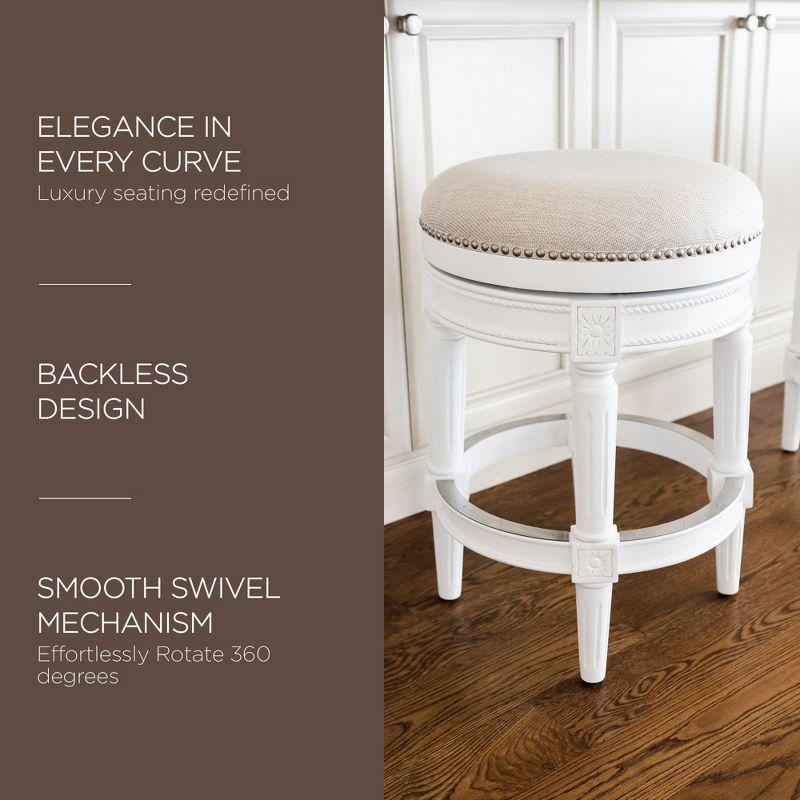 Maven Lane Pullman Backless Bar Stool with Fabric Upholstery