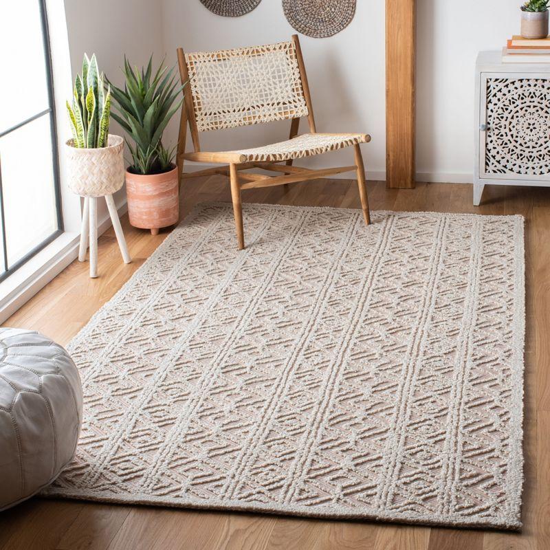 Trace TRC214 Hand Tufted Indoor Area Rug - Beige/Pink - 8'x10' - Safavieh
