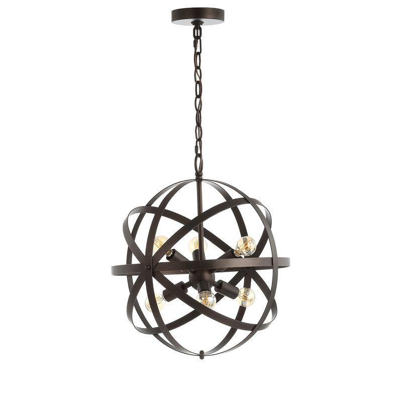 Contemporary 16.5" LED Globe Pendant in Dark Grey