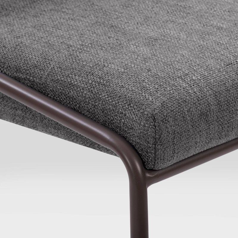 Blakeley Counter Height Barstool Dark Gray - CorLiving: Contemporary 26" High Back, Iron Legs