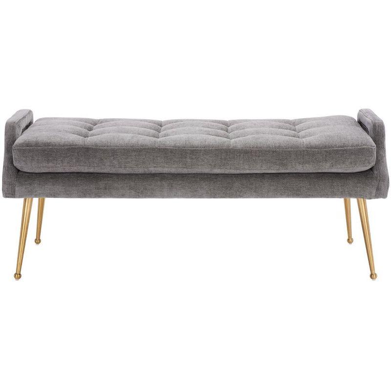 Everdeen Bench  - Charcoal/Gold - Safavieh
