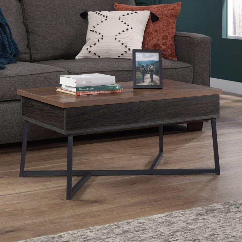 Brew Oak and Walnut Lift-Top Coffee Table with Storage