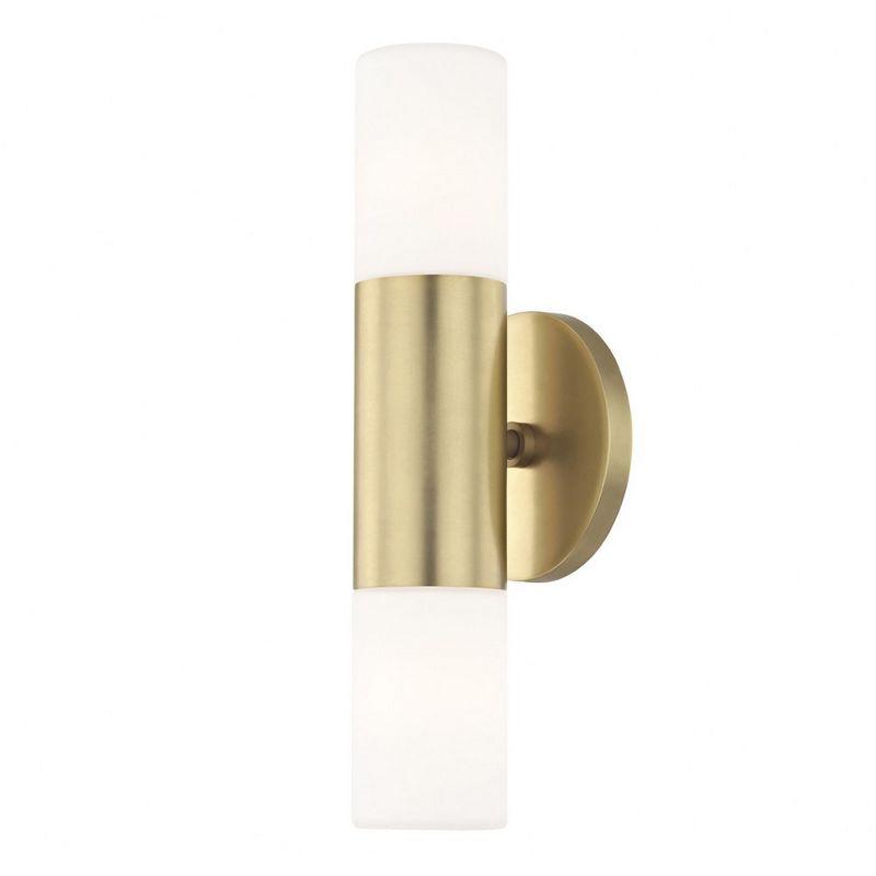 Mitzi Lola 2 - Light Wall Light in  Aged Brass Opal Matte Shade