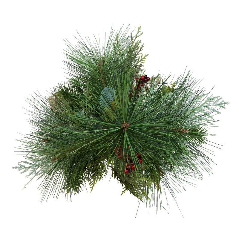 Kurt Adler Berries and Plaid Ribbon Green Tree