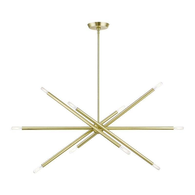 Livex Lighting Soho 10 - Light Chandelier in  Satin Brass